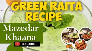 Green Raita for Pulao | chutney recipe  by rana waheed