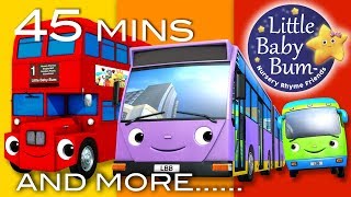 Different Types of Buses | 1 Hour of LittleBabyBum - Nursery Rhymes for Babies! ABCs and 123s