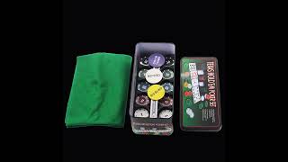 Kit Jogo de Poker Profissional 200 Fichas + 2 Baralhos