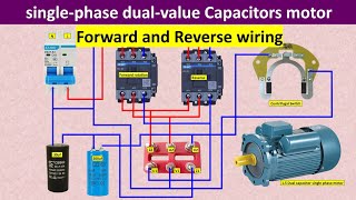 single phase motor reverse forward connection | forward reverse motor control wiring