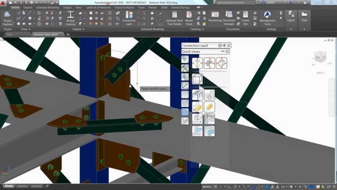 Autodesk Advance Steel In 3 Minutes Youtube