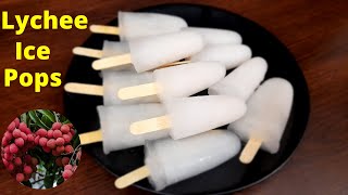 Lychee ice Pops//Lychee Ice Blocks//Vegetarian Recipes