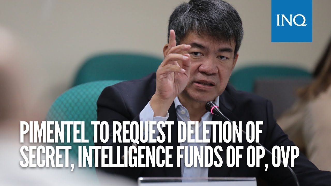 Pimentel To Request Deletion Of Secret, Intelligence Funds Of OP, OVP ...