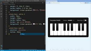 Build A Playable PIANO in HTML CSS & JavaScript Virtual Piano 🎹 in JavaScript