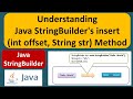 Understanding Java StringBuilder's insert(int offset, String str) Method | Java Tutorial