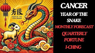 CANCER ♋ YEAR OF THE SNAKE 🧧🐍 MONTHLY FORECAST, QUARTERLY FORTUNES \u0026 I CHING 🔮