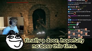 xQc finds a Door (classic Dark Souls) - Elden Ring gameplay