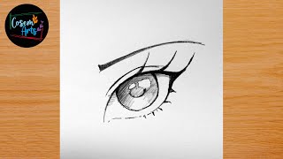 Easy Anime Eye Drawing || How to draw an anime Eye || YouTube