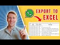 How to Export WhatsApp Chat History to Excel using Python 📲 (fast & easy) | Android only