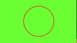 Red Circle Animation Green Screen Chroma Key