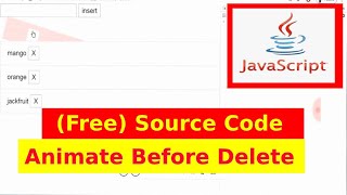 Ep38 - Animate before delete - Js Source Code