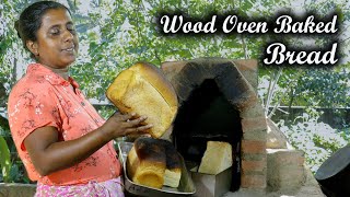 Wood-fired oven bread !🍔  Bread burned easily on the wood stove in my house .village kitchen recipe