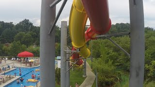 Aqua Twist intertwining turbo twisters at Kentucky Splash Water Park (August 4th, 2019)