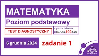 Matura próbna (grudzień 2024) - Zadanie 1 Liczby x1 i x2 są różnymi rozwiązaniami równania |x+4|=7