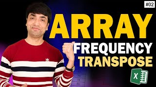 Excel Array Formula : Frequency Function in Excel | Transpose Function | in Hindi
