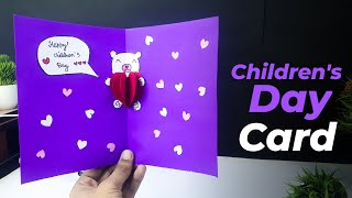 DIY Children's day Card at home 😍| kids crafts idea | Children's day greeting card 💓