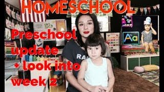 Homeschool Preschool Update Week 1 and peek into week 2 activities