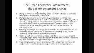 Green Chemistry Education webinar