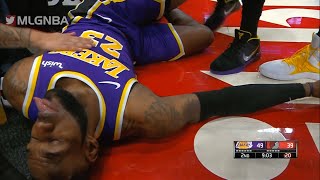 LeBron James's hilarious reaction after a hard fall | Blazers vs Lakers