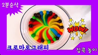 [2분순삭] 신기한 2분 과학 #19. 크로마토그래피(초콜릿 크로마토그래피in)