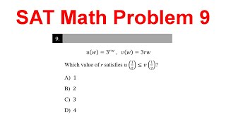 SAT Math Practice Problem 9 (Functions)