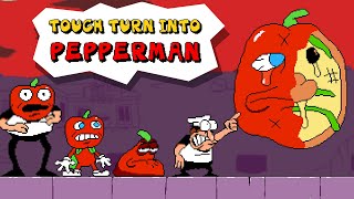 Pizza Tower, but Everything Peppino Touches Turns into PEPPERMAN