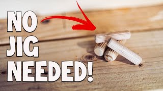 Woodworking Using Wooden Dowels (AWESOME HACK) and NO JIG NEEDED! Saves Time and Money!