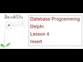 Database Programming Lesson 4 – Insert