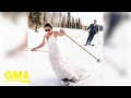 Epic ‘ski wedding’ photoshoot goes viral l GMA