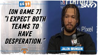 Jalen Brunson talks disappointing Knicks Game 6 loss, Josh Hart injury, Game 7 'desperation' | SNY