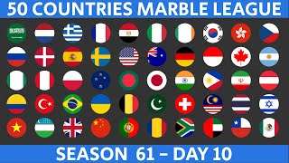 50 Countries Marble Race League Season 61 Day 10/10 Marble Race in Algodoo