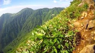 谷川岳西黒尾根ルートの鎖場