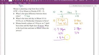 Time difference and local time (Year 11 Standard)