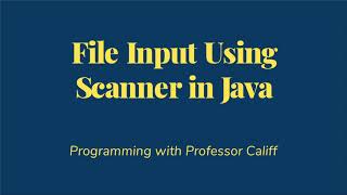 Reading Text Files in Java