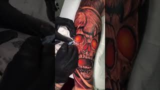 realistic tattoo process with EMALLA cartridges