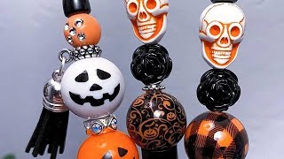 Bubblegum Chunky Beaded Skull \u0026 Pumpkin Halloween Fun Pens