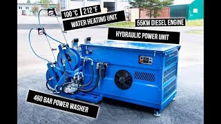 Hydraulic Power Unit with 460 Bar Hydraulic Power Washer and Water Heating Unit