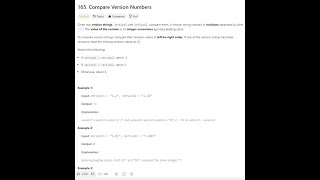 LeetCode 165: Compare Version Numbers | Solution Explained |