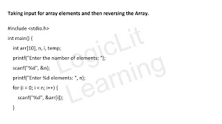 Reverse an Array in C | Input & Reverse Elements in C (With Code & Output)