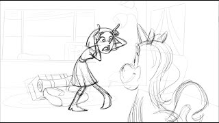 Goat Man! Bjorn The Last Unicorn Rough to Clean-Up Animation