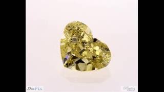 GIA Certified Natural Fancy Yellow Loose Diamond Heart Cut Cut 3.01 Ct SI2