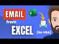 Send Emails with a Button from Excel (Without VBA/Macros)