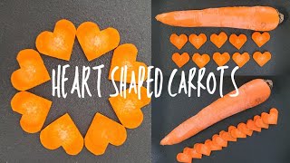 How to Make Heart Shaped Carrots for Garnish
