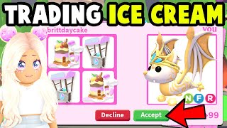 Trading Ice Cream Houses \u0026 Snow Cone Stands in Adopt Me!