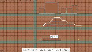 2d prototype buildings & pathfinding (Unity)