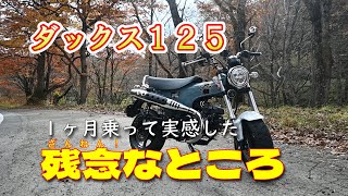 ダックス125 残念なところ！納車1ヶ月で実感