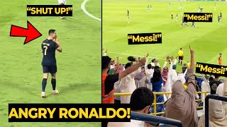 Ronaldo FURIOUS REACTION to SHUSH on "Messi, Messi" Chants from Al Ettifaq Fans | Football News