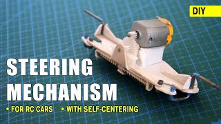 How to make RC Car Steering that Self-centers - Front Axle | Toy-grade Mechanism