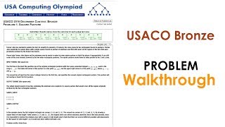 USACO Bronze Walkthrough: Square Pasture