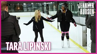 Tara Lipinski Prepares Jennifer Hudson for Figure Skating Training